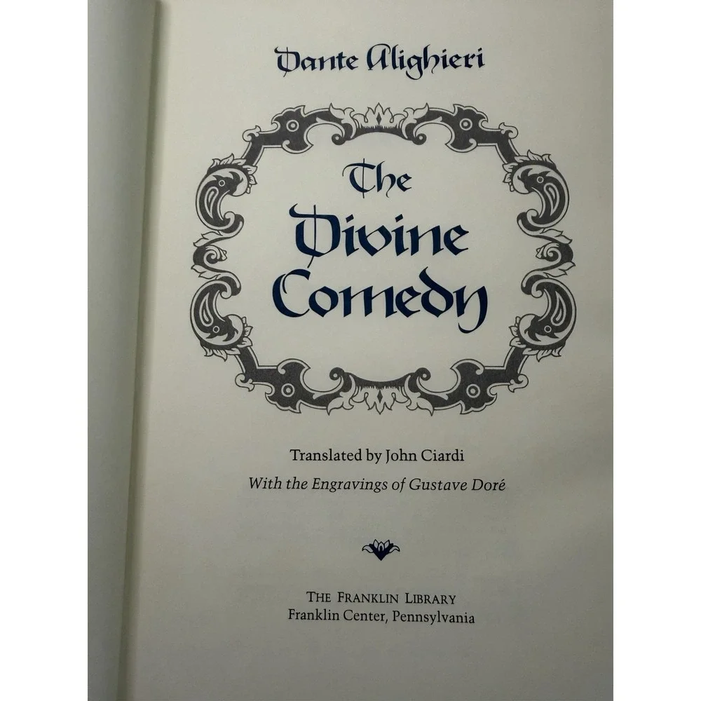 The Divine Comedy Dante Alighieri Franklin Library 1983 Gustave Dore Illustrated